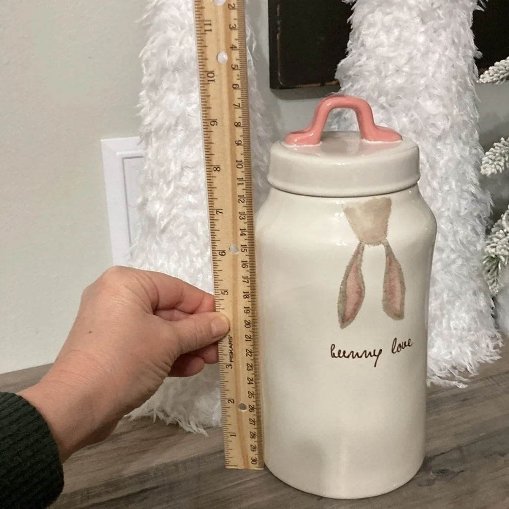 Rae Dunn TALL bunny love CANISTER NIP